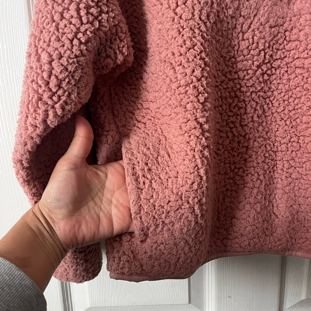 Champion Sherpa Half-Zip Jacket in Dusty Rose - Picture 5 of 6